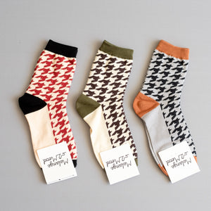 Women Funky Checkered Socks Set of 3