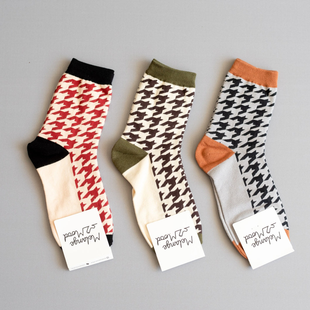 Women Funky Checkered Socks Set of 3